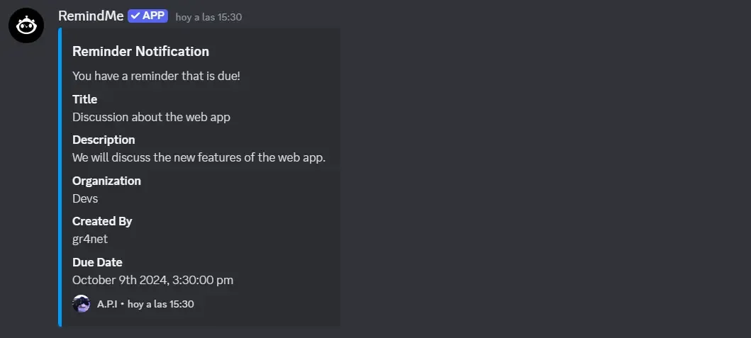 Discord example